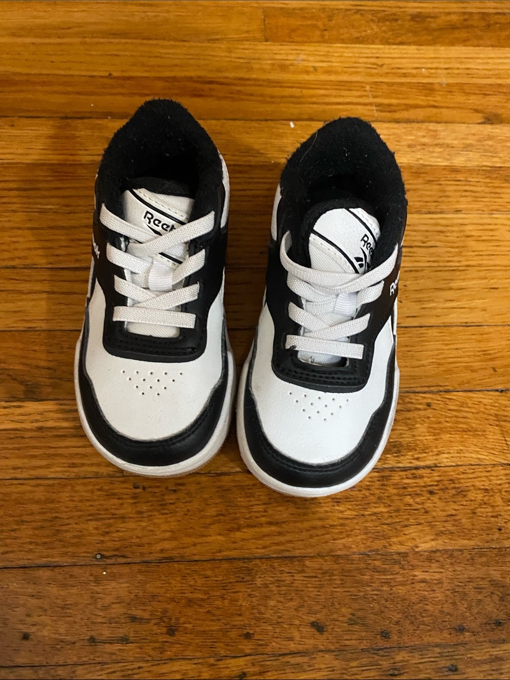 Reebok Kids Black and White Low-Top Sneakers